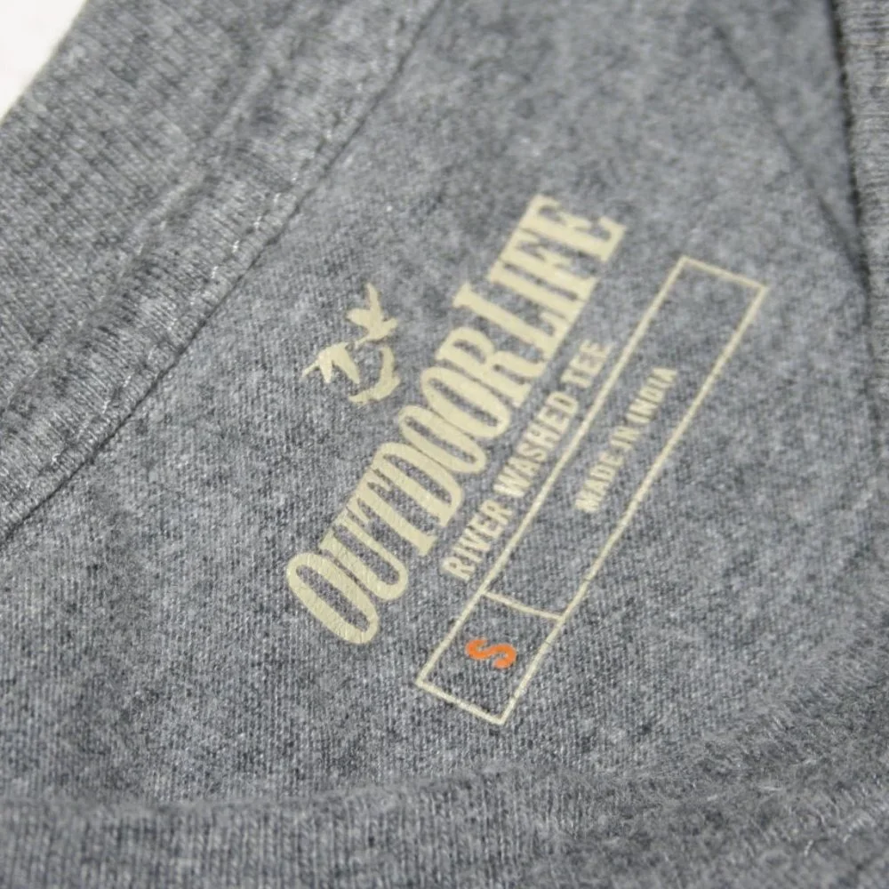 Gray t-shirt by Outdoor life Size small with pocket - Picture 2 of 3